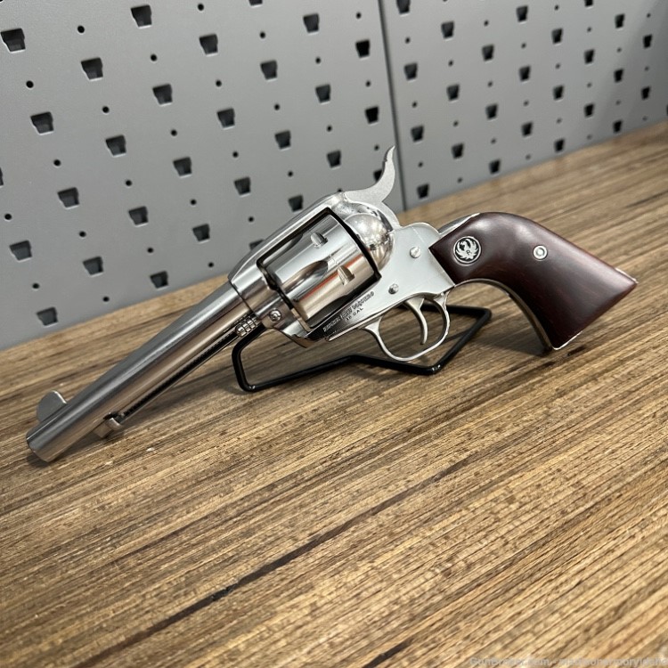 Ruger New Vaquero .45 Colt 5.5" High Gloss Stainless 6rd PENNY AUCTION!-img-2