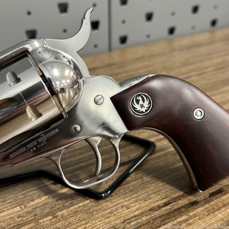 Ruger New Vaquero .45 Colt 5.5" High Gloss Stainless 6rd PENNY AUCTION!-img-9