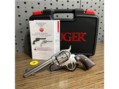 Ruger New Vaquero .45 Colt 5.5" High Gloss Stainless 6rd PENNY AUCTION!