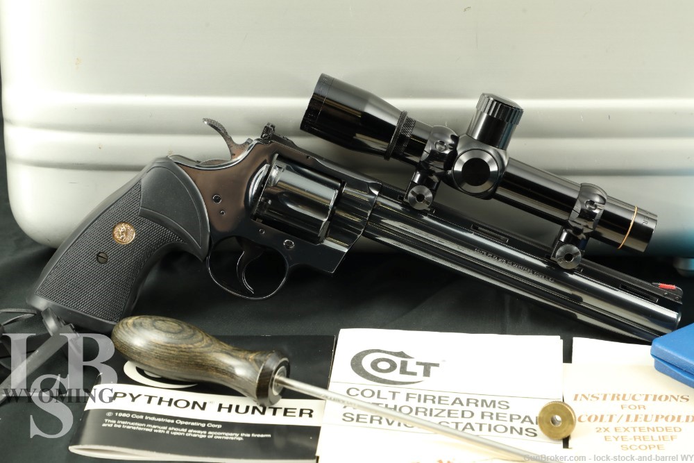 Colt Python Hunter W/ Original Scope .357 Mag 8” Barrel DA Revolver-img-0