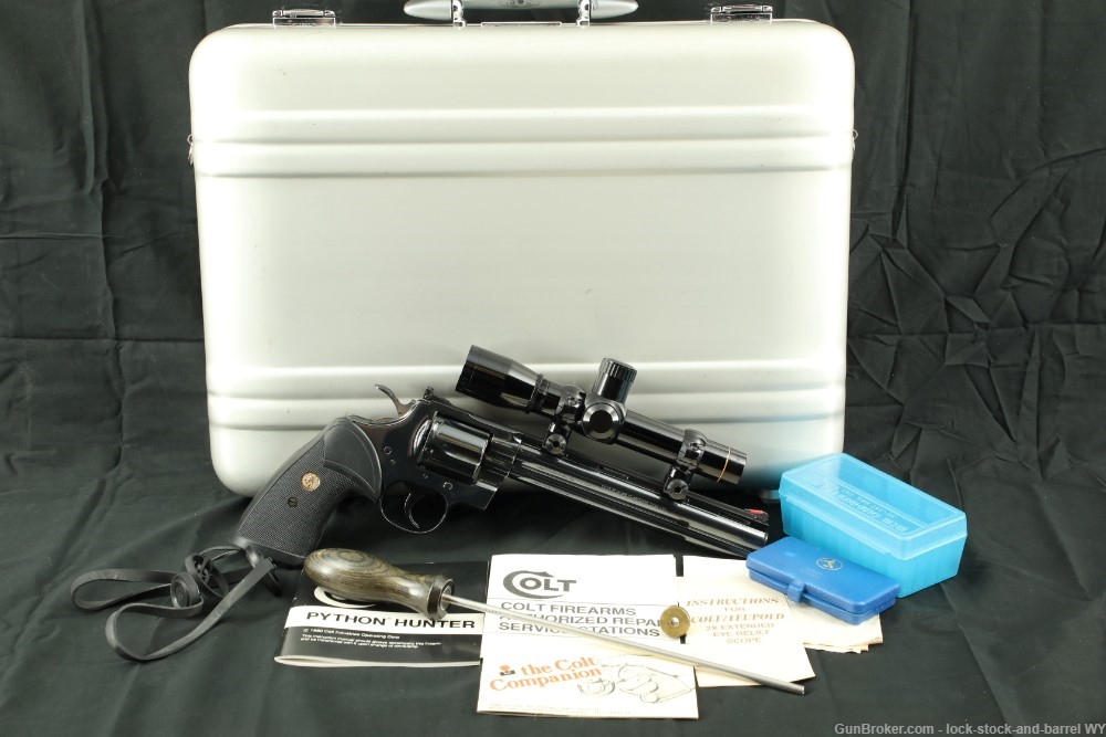 Colt Python Hunter W/ Original Scope .357 Mag 8” Barrel DA Revolver-img-2