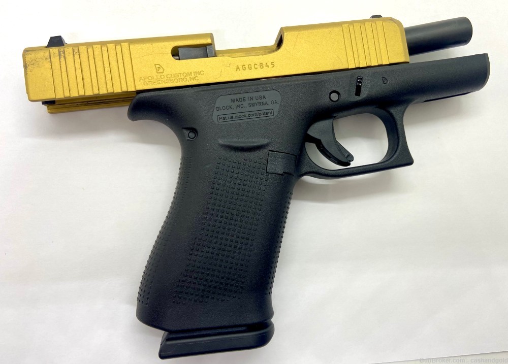 Glock 43X 9mm 3.41in 10-Round Gold Slide Semi-Auto Pistol – Apollo Custom-img-8