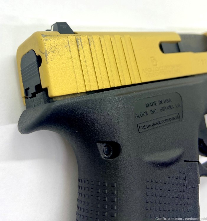 Glock 43X 9mm 3.41in 10-Round Gold Slide Semi-Auto Pistol – Apollo Custom-img-6
