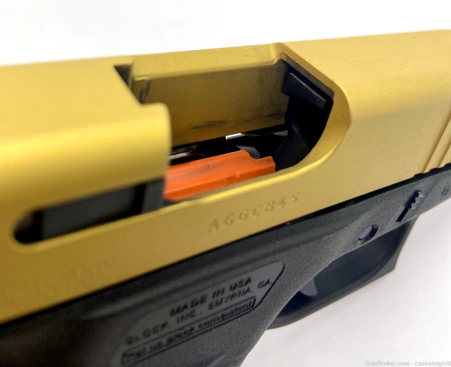 Glock 43X 9mm 3.41in 10-Round Gold Slide Semi-Auto Pistol – Apollo Custom-img-9