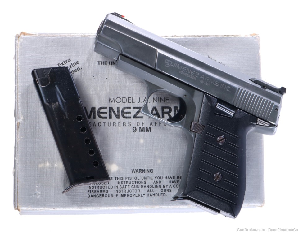 Jimenez Arms J.A. Nine 9mm Luger Pistol 3.75" Black- Used AS IS (JFM)-img-0