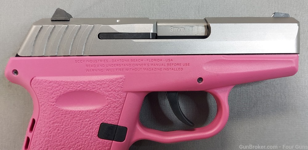 .01 Penny Used SCCY CPX-2 Pink Semi-Auto Pistol 9mm 3.1" Barrel 10 Rounds-img-3