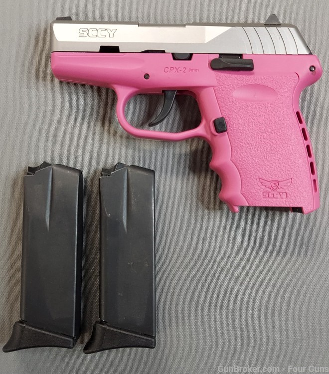 .01 Penny Used SCCY CPX-2 Pink Semi-Auto Pistol 9mm 3.1" Barrel 10 Rounds-img-4