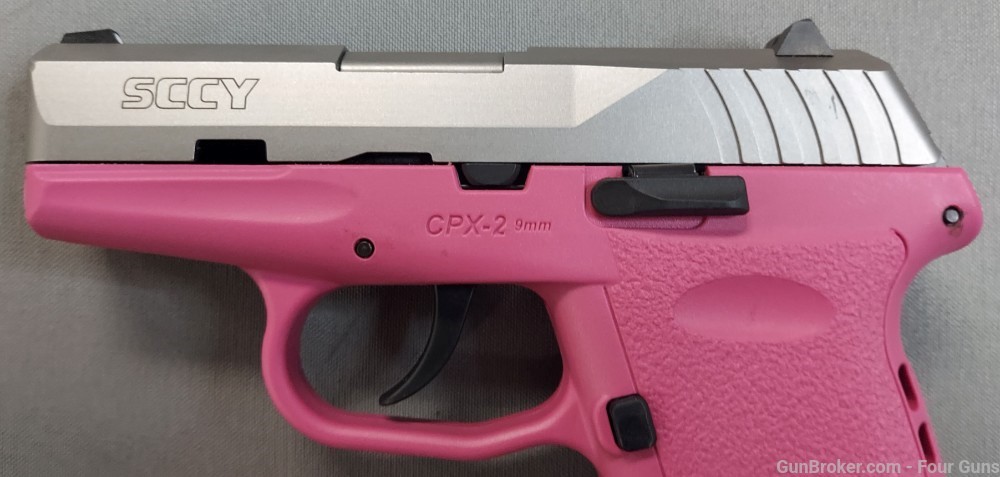 .01 Penny Used SCCY CPX-2 Pink Semi-Auto Pistol 9mm 3.1" Barrel 10 Rounds-img-2