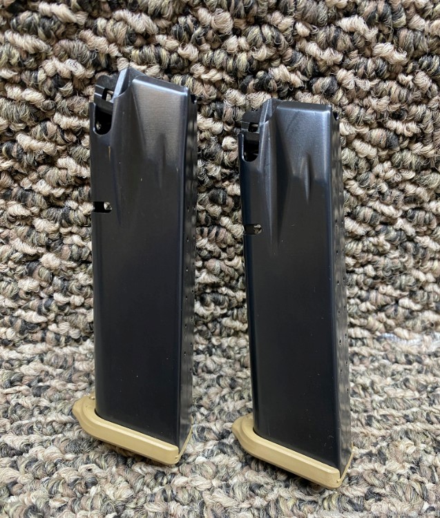 Lot Of 2 FN High Power 17 Round Magazines FDE Base Plates 9mm -img-0