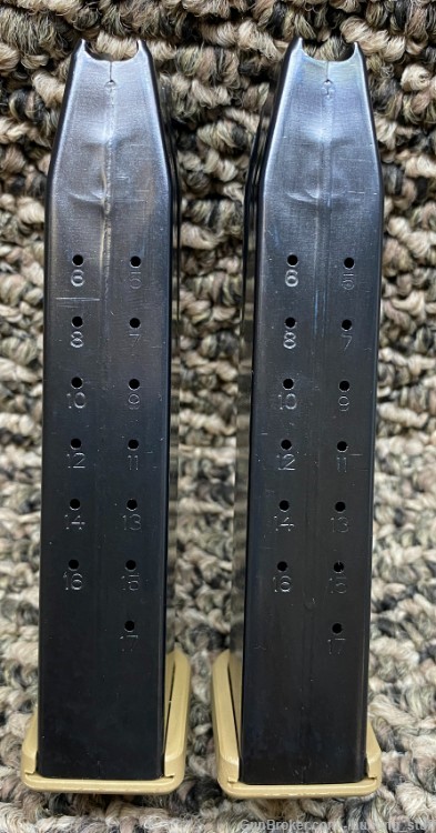 Lot Of 2 FN High Power 17 Round Magazines FDE Base Plates 9mm -img-3