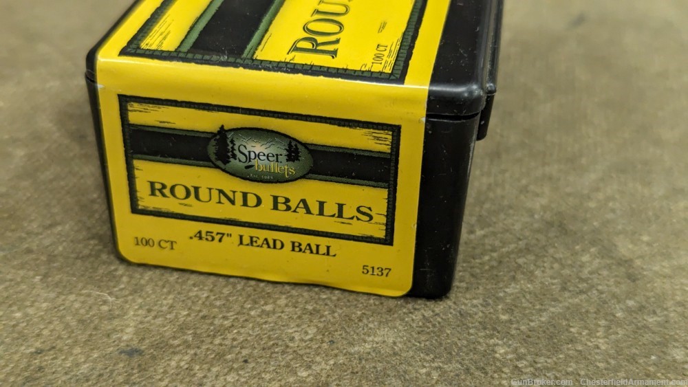 Speer 457 dia lead round balls,   sealed box-img-3