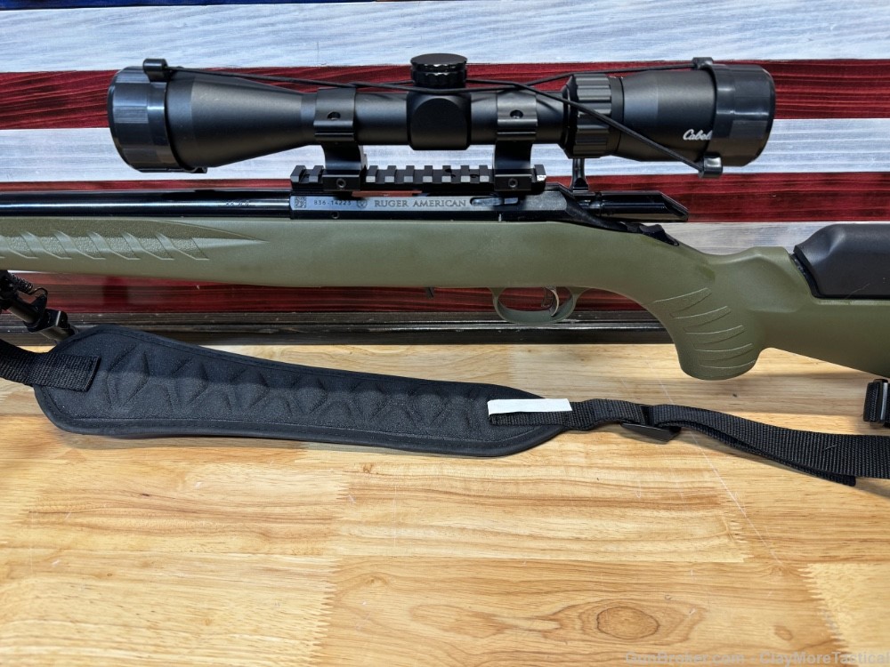 Ruger American Rimfire with Cabellas scope, rings, bipod, and sling- USED-img-6