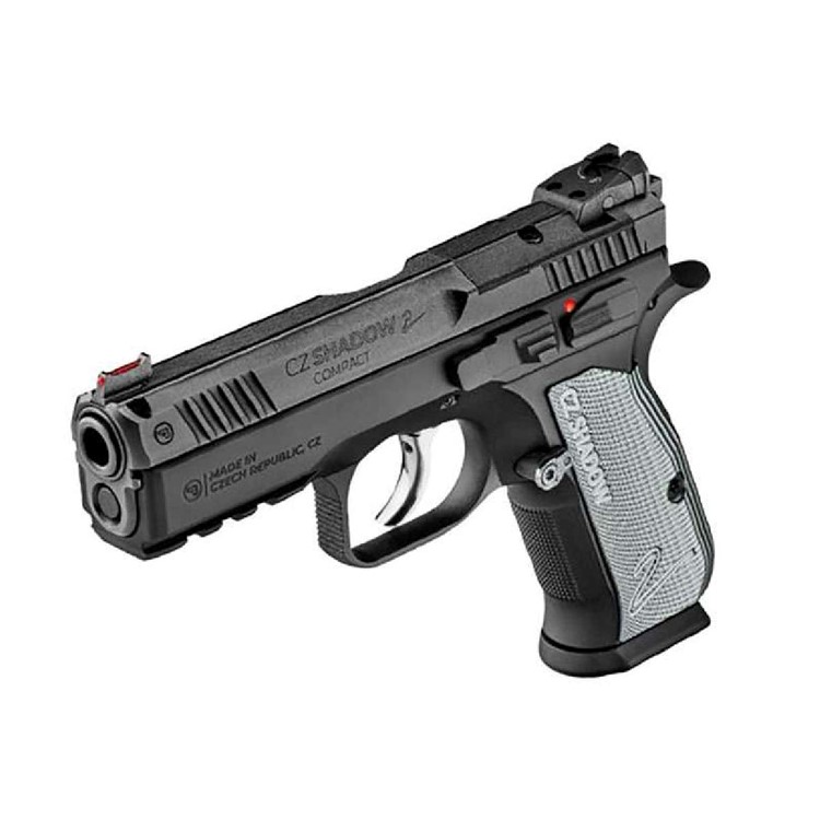 CZ 75 SHADOW 2 Compact 9mm Optics Ready Black and Gray Grips Pistol (91252)-img-2