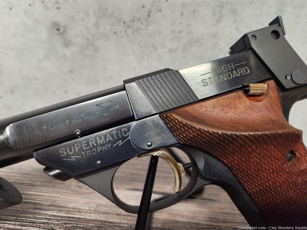 High Standard 107 Supermatic Trophy .22lr w/ Barrel Weights and Compensator-img-3