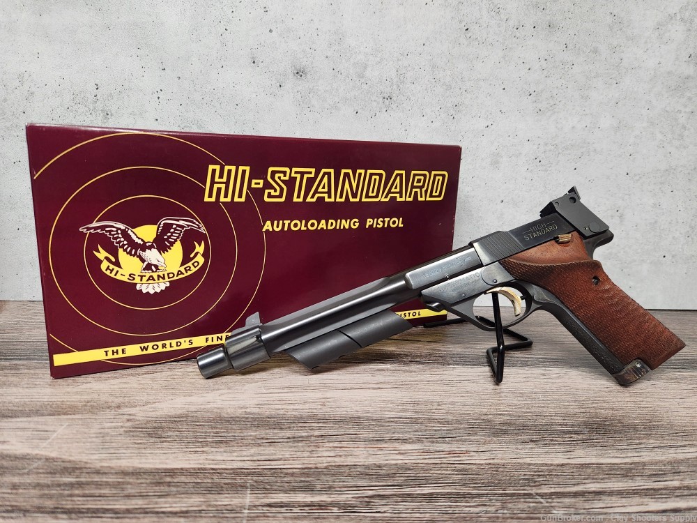 High Standard 107 Supermatic Trophy .22lr w/ Barrel Weights and Compensator-img-0