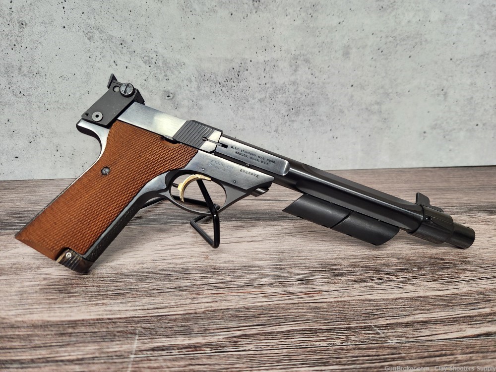 High Standard 107 Supermatic Trophy .22lr w/ Barrel Weights and Compensator-img-6