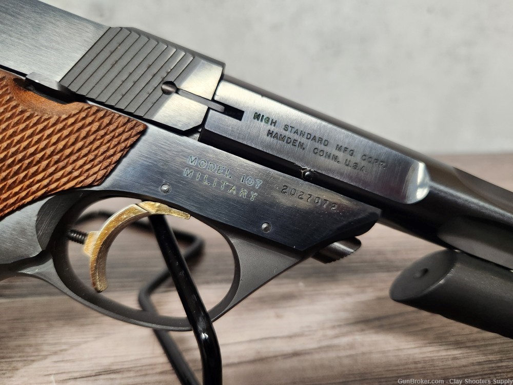 High Standard 107 Supermatic Trophy .22lr w/ Barrel Weights and Compensator-img-9
