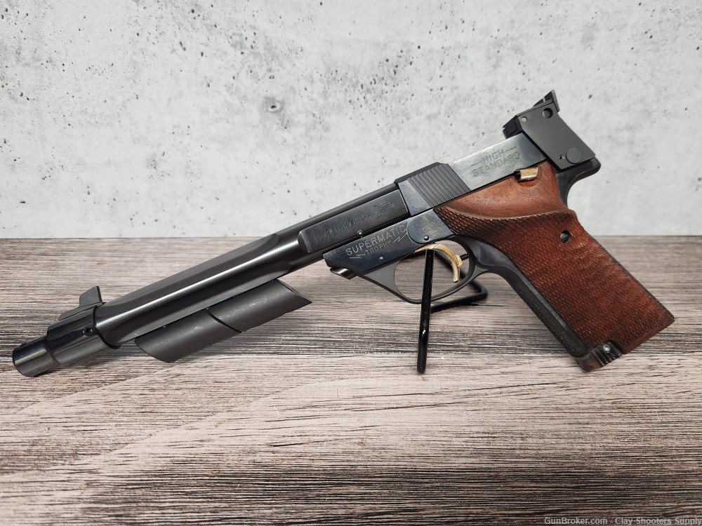 High Standard 107 Supermatic Trophy .22lr w/ Barrel Weights and Compensator-img-1