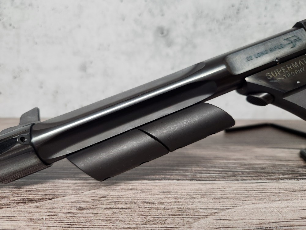 High Standard 107 Supermatic Trophy .22lr w/ Barrel Weights and Compensator-img-4