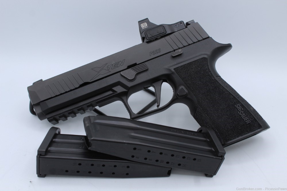 SIG SAUER P320 XTEN 10MM W/ EOTECH EFLX RED DOT, CASE & TWO 15 RD MAGAZINES-img-7