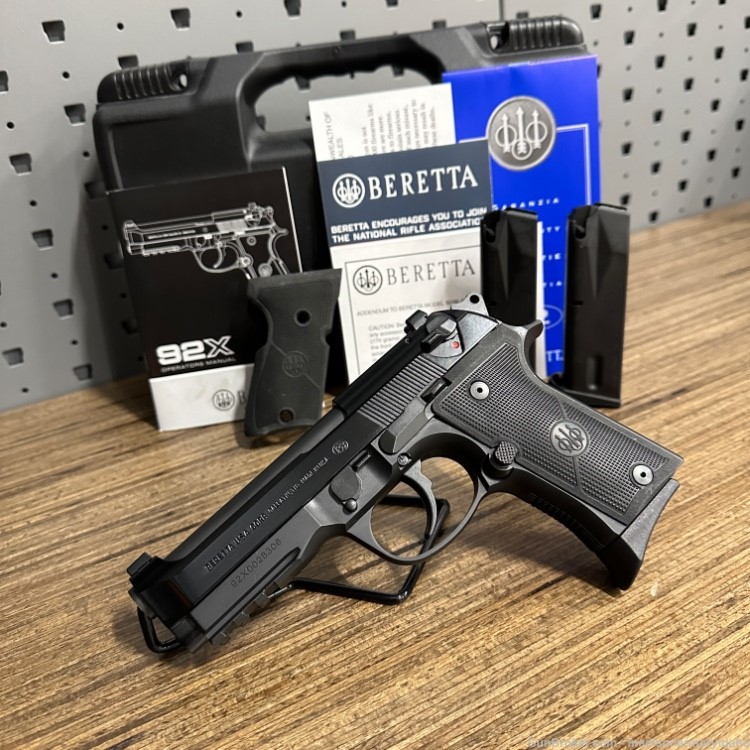 Beretta 92X Compact w/ Rail 9mm 13rd MINT! All Original! PENNY AUCTION!-img-0