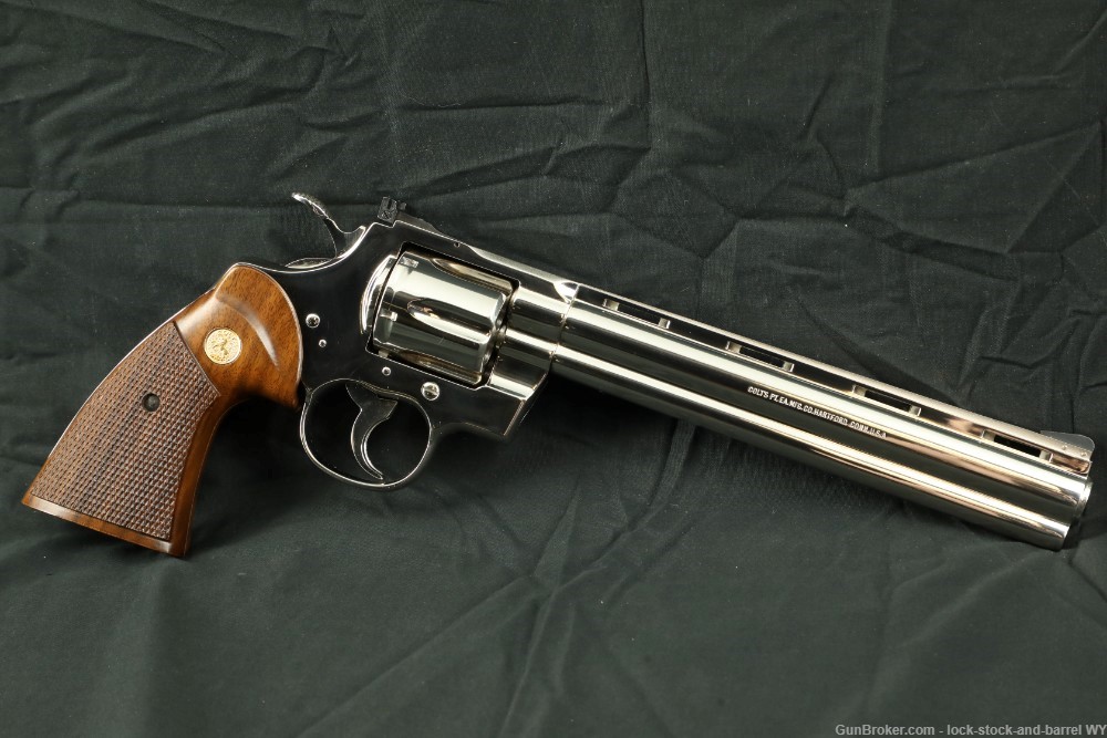 Colt Python .357 Mag Nickel Plated 8” Revolver & Box, Original K Series-img-3