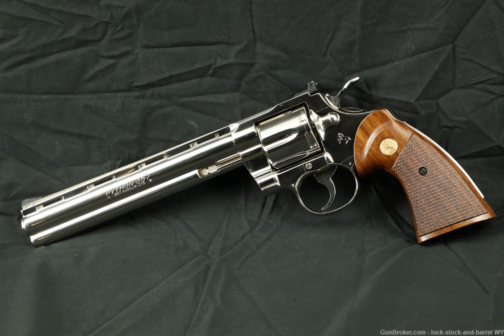 Colt Python .357 Mag Nickel Plated 8” Revolver & Box, Original K Series-img-6
