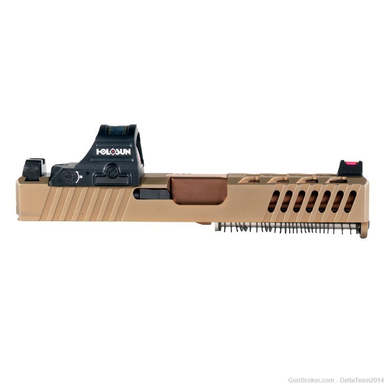 9mm Complete Pistol Slide - Glock 19 Compatible - Holosun 507C - Assembled-img-1
