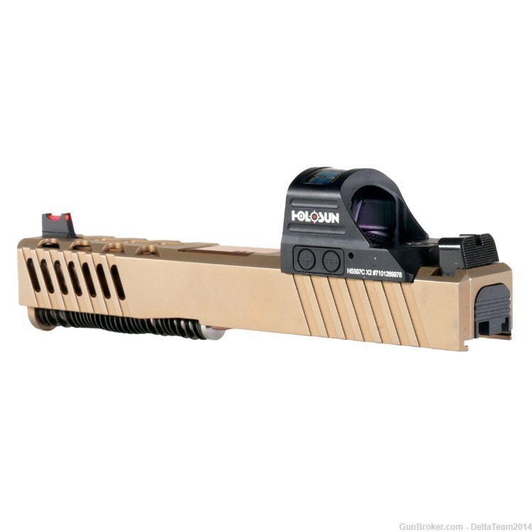 9mm Complete Pistol Slide - Glock 19 Compatible - Holosun 507C - Assembled-img-3