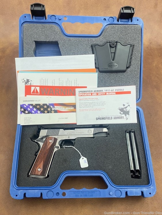 LNIB EARLY SPRINGFIELD 1911 A1 TARGET 2 TONE BLACK STAINLESS PX9152LP -img-1