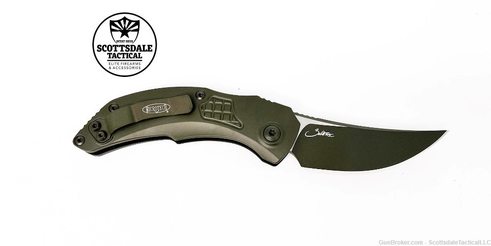 Microtech Brachial-Auto S/E Cerakote OD Green Folding Knife-img-0
