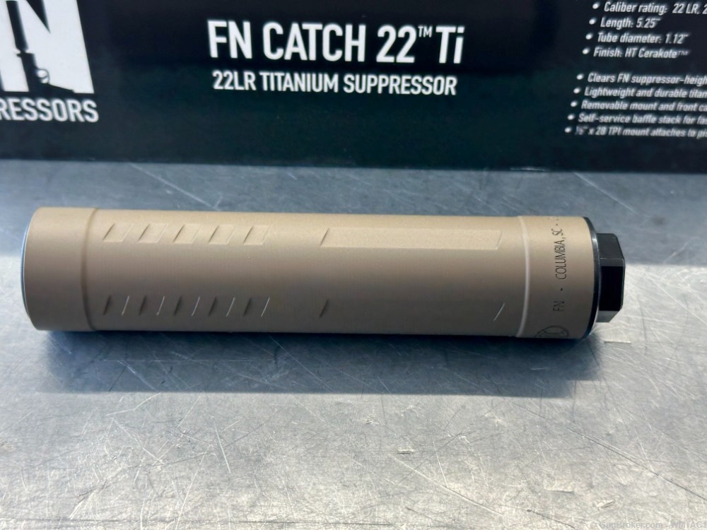 FN Catch 22 TI 22 Cal (Rimfire), 5.25", FDE Titanium, 1/2"-28 tp-img-4