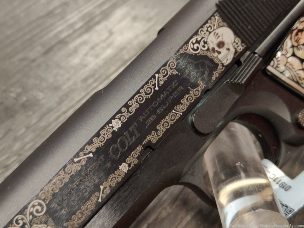 COLT 1911 DAY OF THE DEAD 1.0 O1911C-38 ENGRAVED COLT-img-3