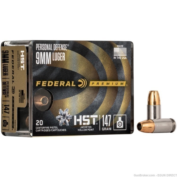 Federal Premium HST 9mm 147gr Jacketed Hollow Point - 20rd-img-0