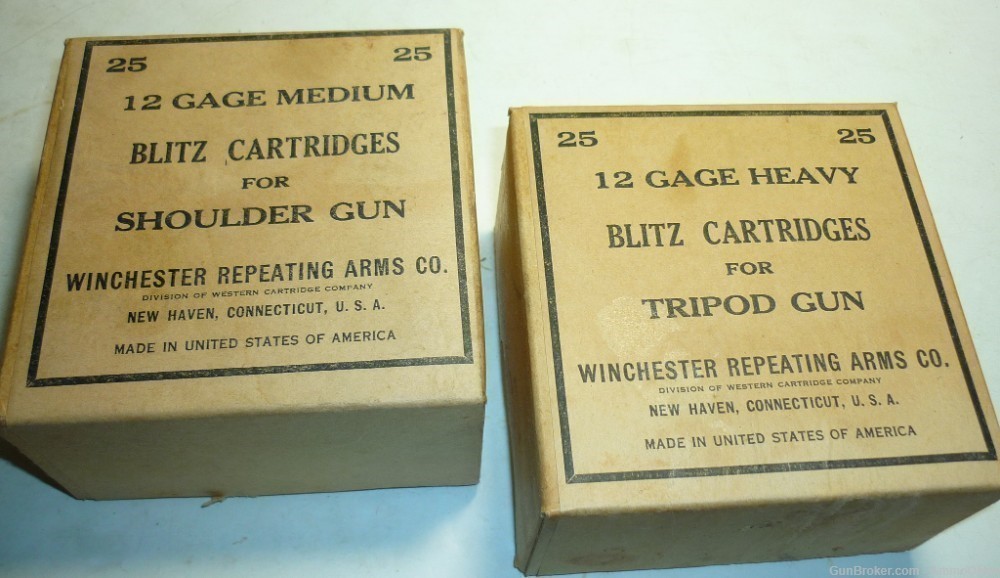 25rd BLITZ CARTRIDGES For Tripod or Shoulder Gun 12ga WW2 -img-0