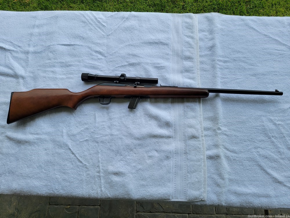 Cooey - Winchester Mod 64 A .22 LR semi auto rifle w/scope, Canada-img-0