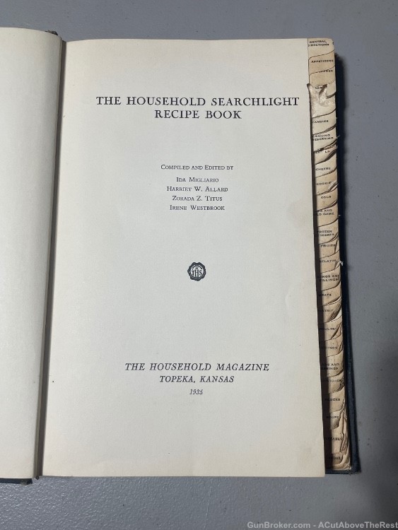 1935 Topeka Kansas Cookbook Household Searchlight Recipe Book -img-2