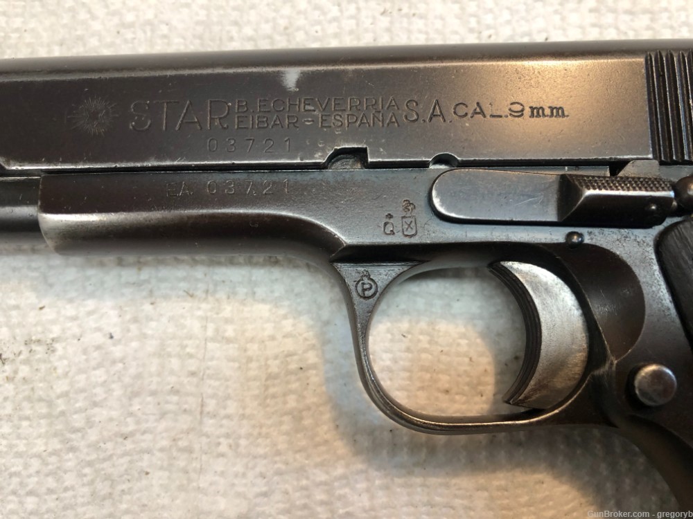 Spain Star Model A, 9mm Largo, Air Force, 3 mag's, 50 rounds.-img-3