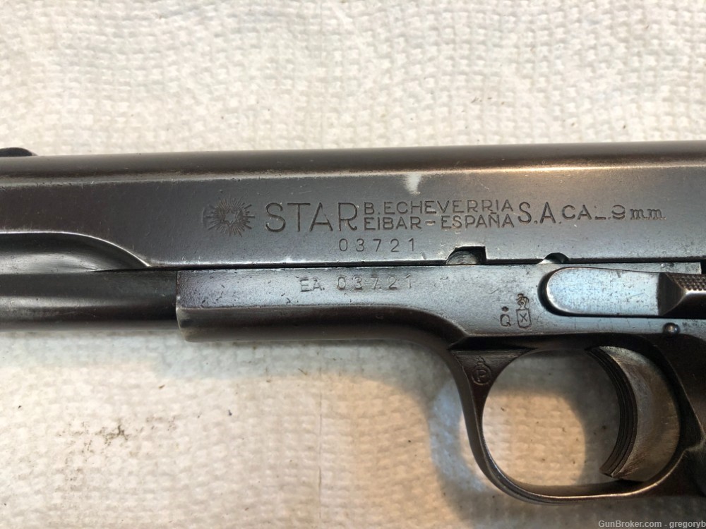 Spain Star Model A, 9mm Largo, Air Force, 3 mag's, 50 rounds.-img-4