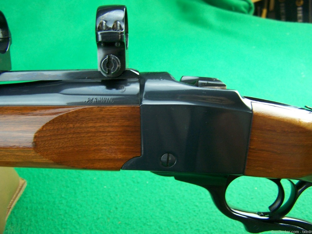 COLLECTIBLE RUGER NO 1B, 243 WIN, 26" MED HVY BBL, NICE WOOD, MFD 1978 -img-23
