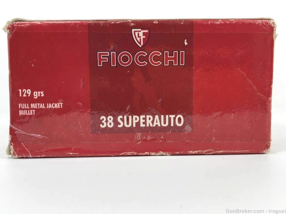 Fiocchi .38 Superauto 129 Grs Full Metal Jacket FMJ Super 1069-MP-img-0