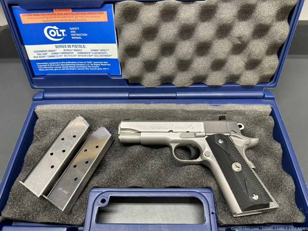 COLT COMMANDER 1911 BRUSHED STAINLESS*MANUFACTURED 2013* .45ACP VERY NICE-img-10