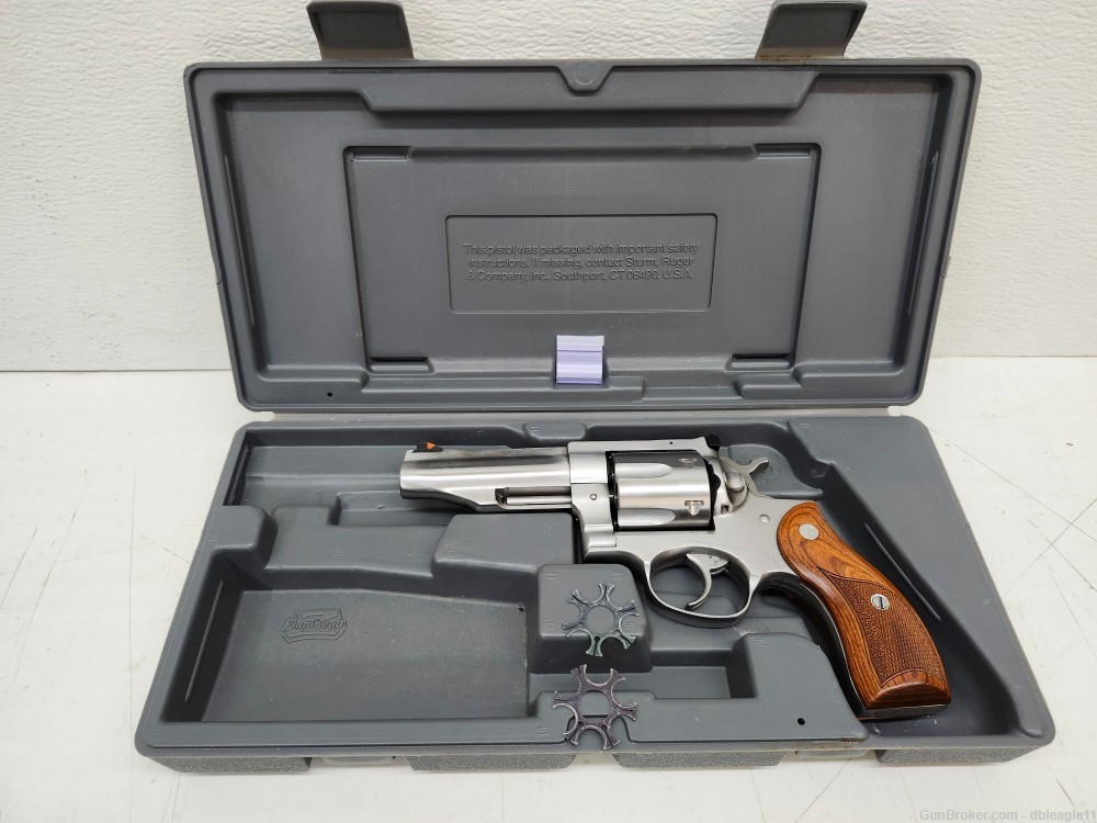 Ruger Redhawk 45 Auto/45 Colt 4in Bbl Brushed Stainless w/Orig Case-img-0