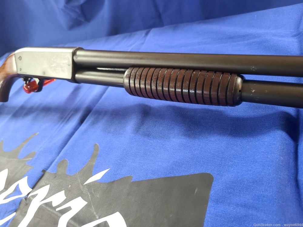 Ithaca Feather light model 37, 20” barrel, extended mag tube, home defense -img-9