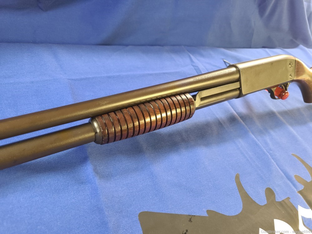 Ithaca Feather light model 37, 20” barrel, extended mag tube, home defense -img-4