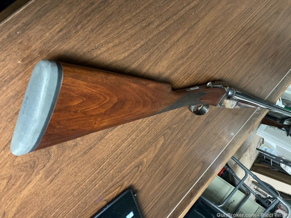  Double Barrel English Skimin & Wood 12 ga Game Gun-img-10