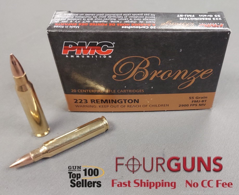 PMC Bronze 223 Remington 55gr FMJ-BT  20rds  223A-img-0