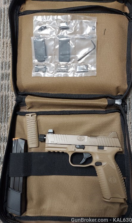 FN 509 Tactical 9mm 4.5" FDE Threaded Optics Ready 17 & 24 Rd Mags-img-7