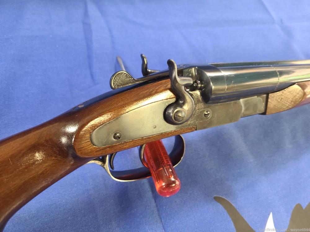Rossi Overland double barrel shotgun with external hammers. 20” barrels-img-11