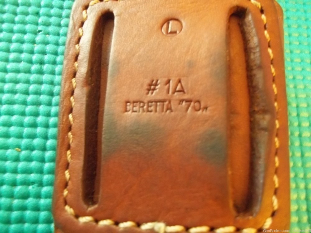 Beretta 70  Rare ZED LEATHER GOODS L/H OWB Leather Holster  .380-img-8